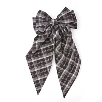 SO® Plaid Long Tail Bow Hair Clip