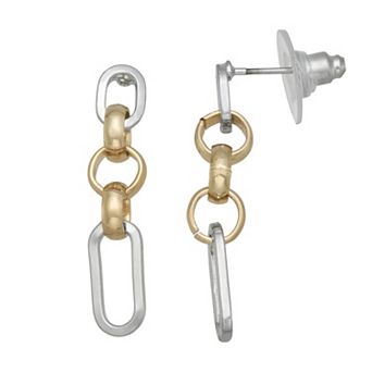 SO® Two Tone Chain Link Earrings