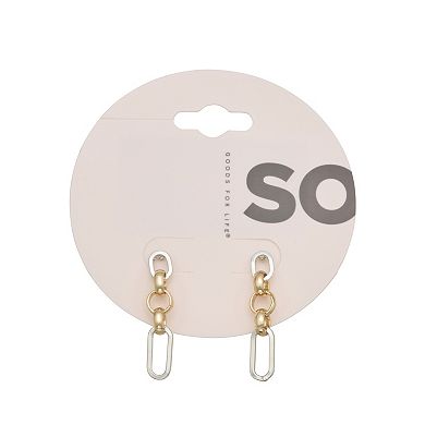 SO® Two Tone Chain Link Earrings