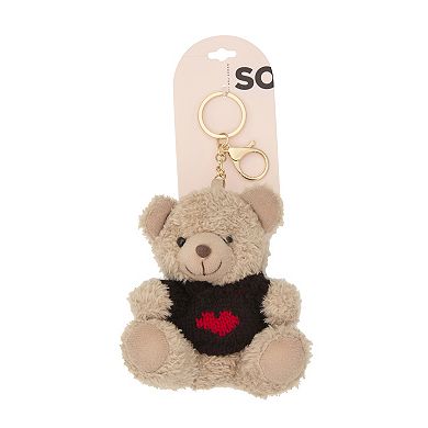 SO® Gold Tone Teddy Bear Bag Charm