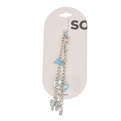 SO® Silver Tone Western Bag Charm with Multiple Charms