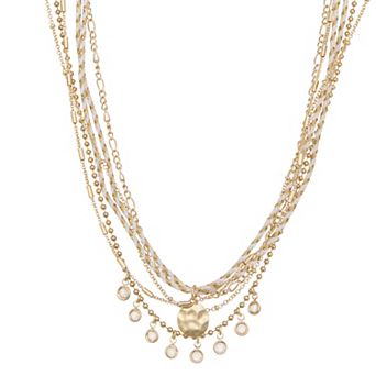 SO® 5 pc Gold Tone Charms Dainty Choker Set