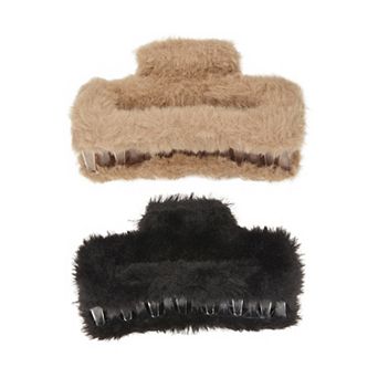 SO® 2 pc Fluffy Claw Clip Set