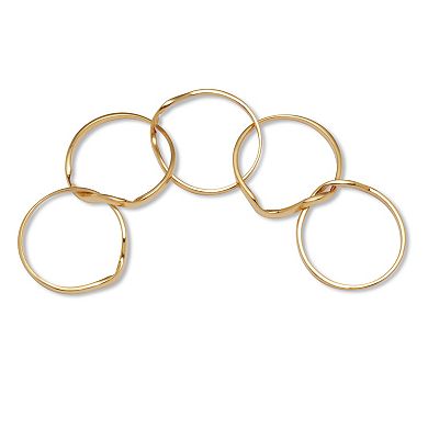 14k Yellow Gold-plated 5 Piece Puzzle Ring