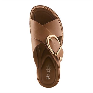 Patrizia Marynia Women's Buckle Accent Slide Sandals