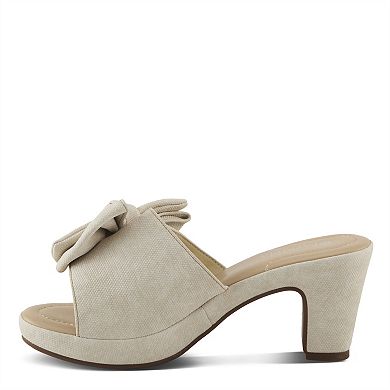 Patrizia Norma Jean Women's Bow Accent High Heel Slide Sandals