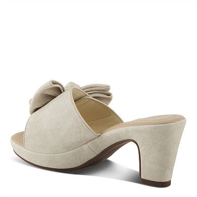 Patrizia Norma Jean Women's Bow Accent High Heel Slide Sandals