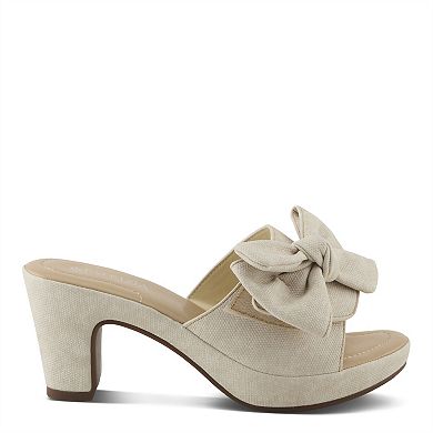 Patrizia Norma Jean Women's Bow Accent High Heel Slide Sandals