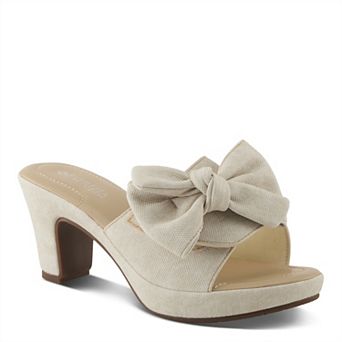 Patrizia Norma Jean Women's Bow Accent High Heel Slide Sandals