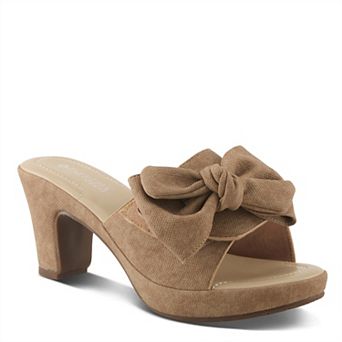 Patrizia Norma Jean Women's Bow Accent High Heel Slide Sandals