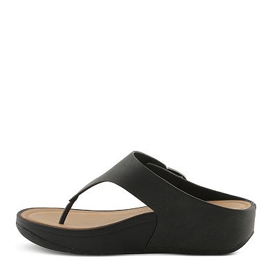 Patrizia Oceanfront Lux Women's Ring Detail Wedge Slide Sandals