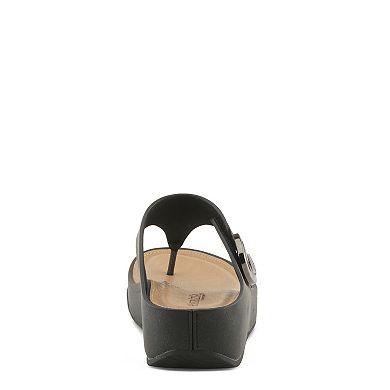 Patrizia Oceanfront Lux Women's Ring Detail Wedge Slide Sandals