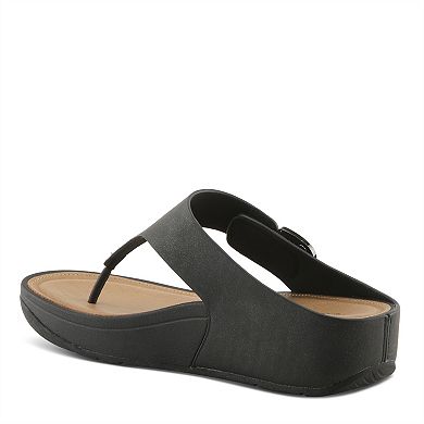 Patrizia Oceanfront Lux Women's Ring Detail Wedge Slide Sandals