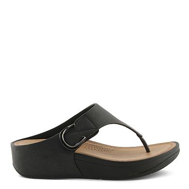 Patrizia Oceanfront Lux Women's Ring Detail Wedge Slide Sandals