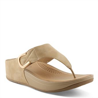 Patrizia Oceanfront Lux Women's Ring Detail Wedge Slide Sandals
