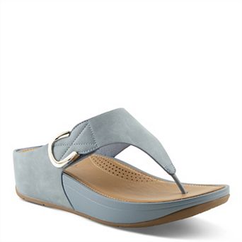 Patrizia Oceanfront Lux Women's Ring Detail Wedge Slide Sandals