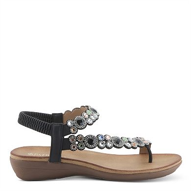 Patrizia Women's Simulated Gemstones Slingback Sandals