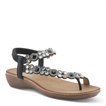 Patrizia Women's Simulated Gemstones Slingback Sandals
