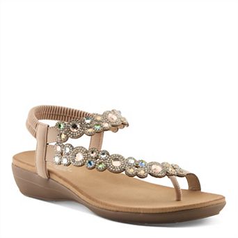 Patrizia Women's Simulated Gemstones Slingback Sandals