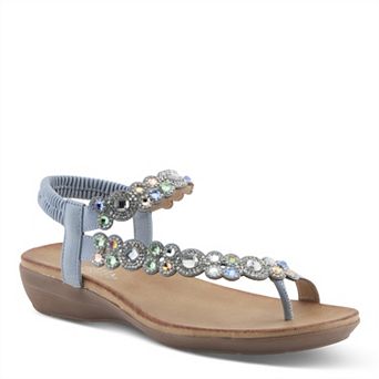 Patrizia Women's Simulated Gemstones Slingback Sandals