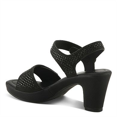 Patrizia Shine Women's Woven Slingback Heeled Sandals