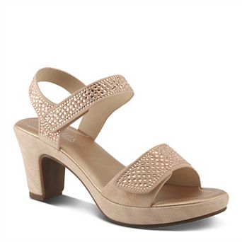 Patrizia Shine Women's Woven Slingback Heeled Sandals