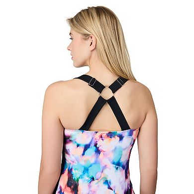 Free Country Women's Shirred Front Tankini Top