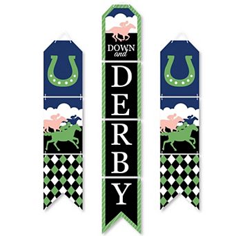 Big Dot of Happiness Kentucky Horse Derby - Hanging Vertical Paper Door Banners - Indoor Door Décor