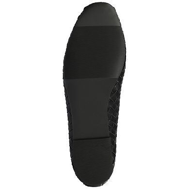Journee Savannah Women's Woven Almond Toe Ballet Flats
