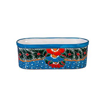 Evergreen Enterprises Talavera Ledge Planter 13-Inch Hand-Painted Design