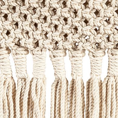 Evergreen Enterprises Macrame Wall Pocket Plant Cover Wall Decor 12-inches