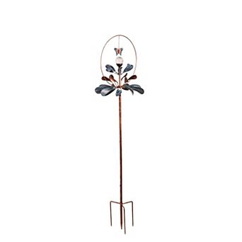 Evergreen Enterprises Solar Flower Sphere Metal Wind Spinner 87-Inch Outdoor Decor