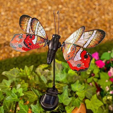 Evergreen Enterprises Flutterfly Solar Garden Stake Outdoor Decor
