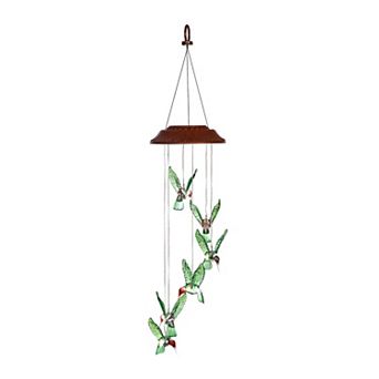 Evergreen Enterprises Lighted Hummingbird Hanging Mobile Outdoor Decor 30-inch