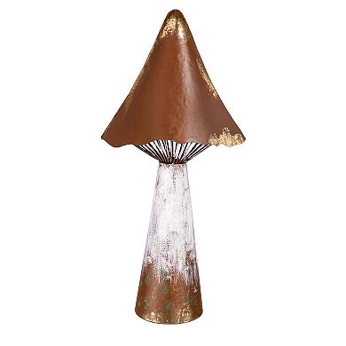 Evergreen Enterprises Printed Metal Mushroom Statuary Decor