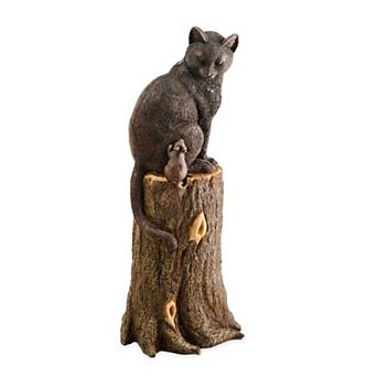Evergreen Enterprises Cat & Mouse on Stump Outdoor Decor