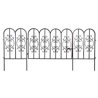 Evergreen Enterprises Montebello Iron Garden Fencing with Gate Indoor / Outdoor Decor