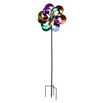 Evergreen Enterprises Solar Lit Gala Wind Spinner Outdoor Decor