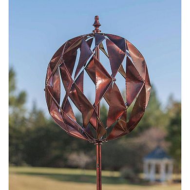 Evergreen Enterprises Harlequin Ball Wind Spinner Outdoor Decor 36-inches