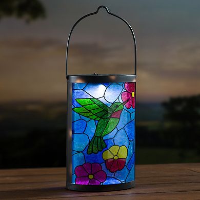 Evergreen Enterprises Mosaic Hummingbird Solar Lantern Indoor / Outdoor Decor