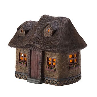 Evergreen Enterprises Miniature Fairy Garden Thatched Cottage Outdoor Decor