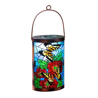 Evergreen Enterprises Mosaic Butterfly Solar Lantern Indoor / Outdoor Decor