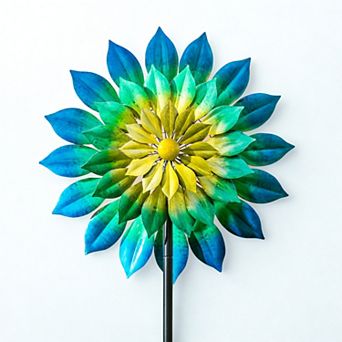Evergreen Enterprises 75-inch Floral Metal Yard Spinner Indoor / Outdoor Decor