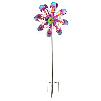 Evergreen Enterprises Jewel Bubbles Metal Wind Spinner Outdoor Decor