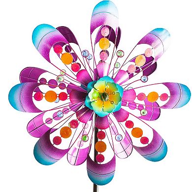 Evergreen Enterprises Jewel Bubbles Metal Wind Spinner Outdoor Decor