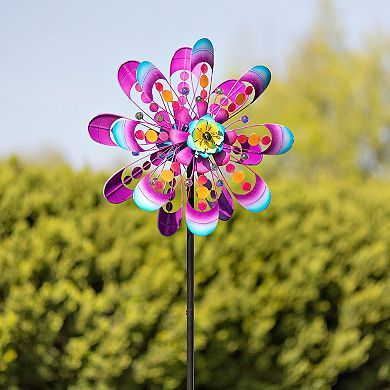 Evergreen Enterprises Jewel Bubbles Metal Wind Spinner Outdoor Decor