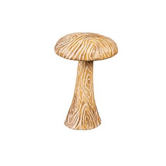 Evergreen Enterprises Small Carved Mushroom Statue Outdoor Decor