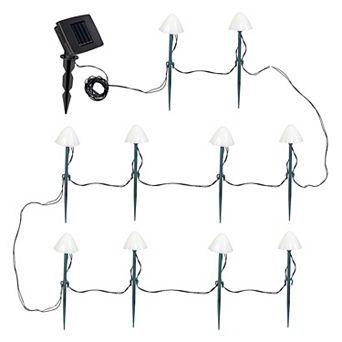 Evergreen Enterprises Solar Light Mushroom String Stakes