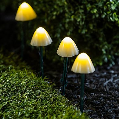 Evergreen Enterprises Solar Light Mushroom String Stakes