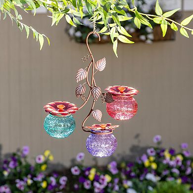 Evergreen Enterprises Three Bulb Hummingbird Feeder Decor